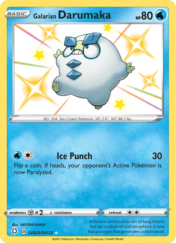 Galarian Darumaka - Shining Fates Pokemon Card