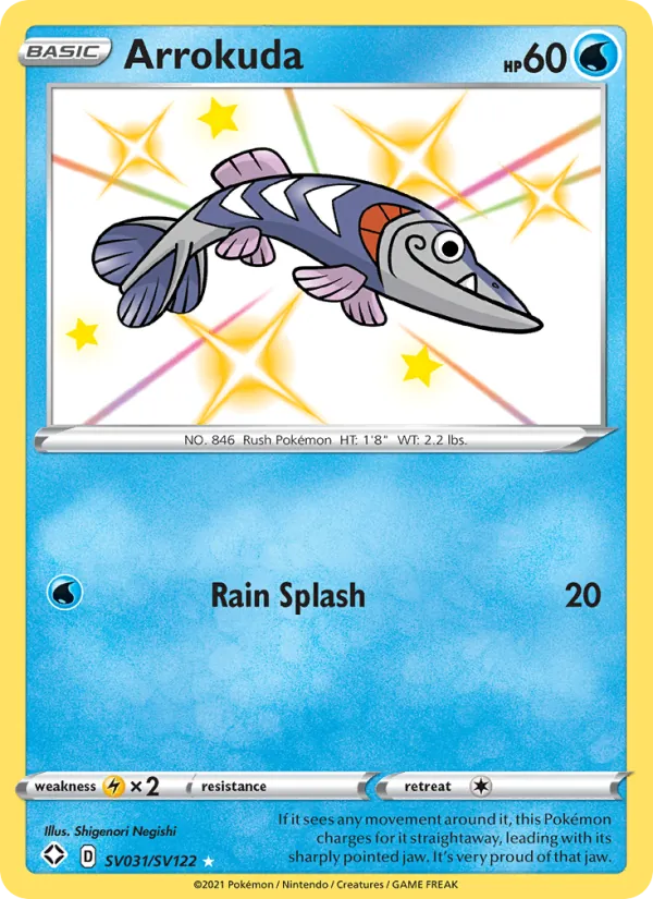 Arrokuda - Shining Fates Pokemon Card