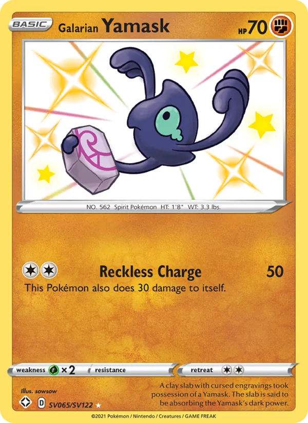 Galarian Yamask - Shining Fates Pokemon Card