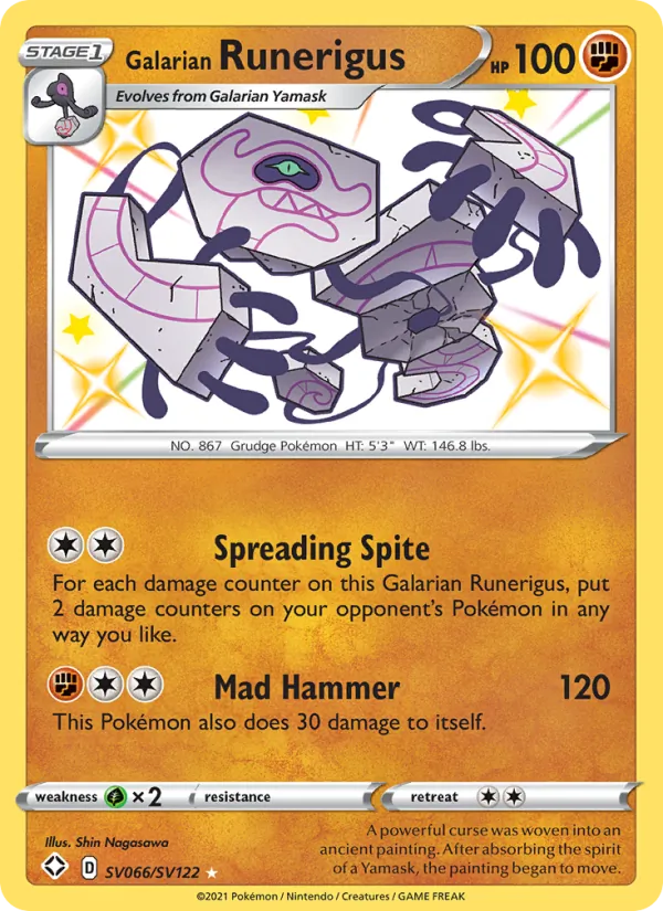 Galarian Runerigus - Shining Fates Pokemon Card