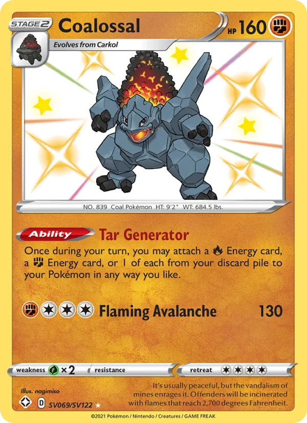 Coalossal - Shining Fates Pokemon Card