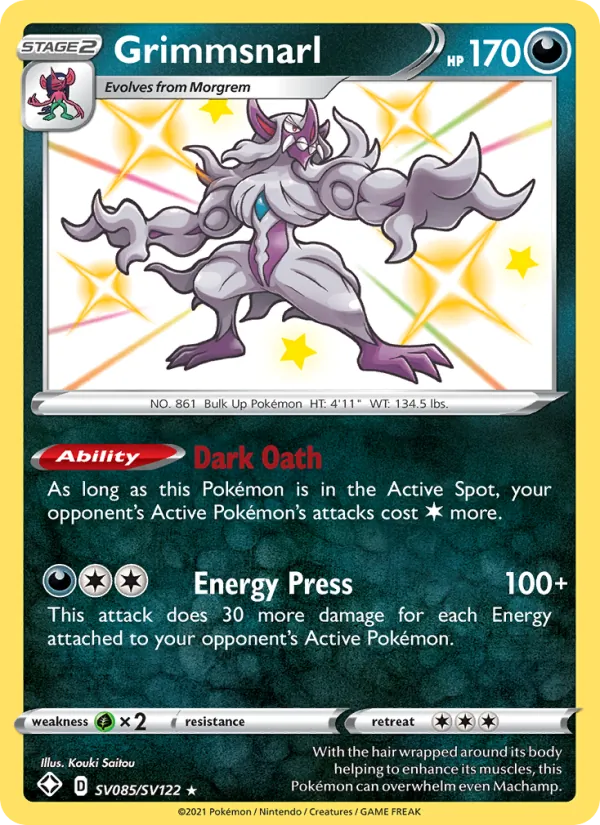 Grimmsnarl - Shining Fates Pokemon Card