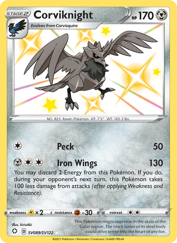 Corviknight - Shining Fates Pokemon Card