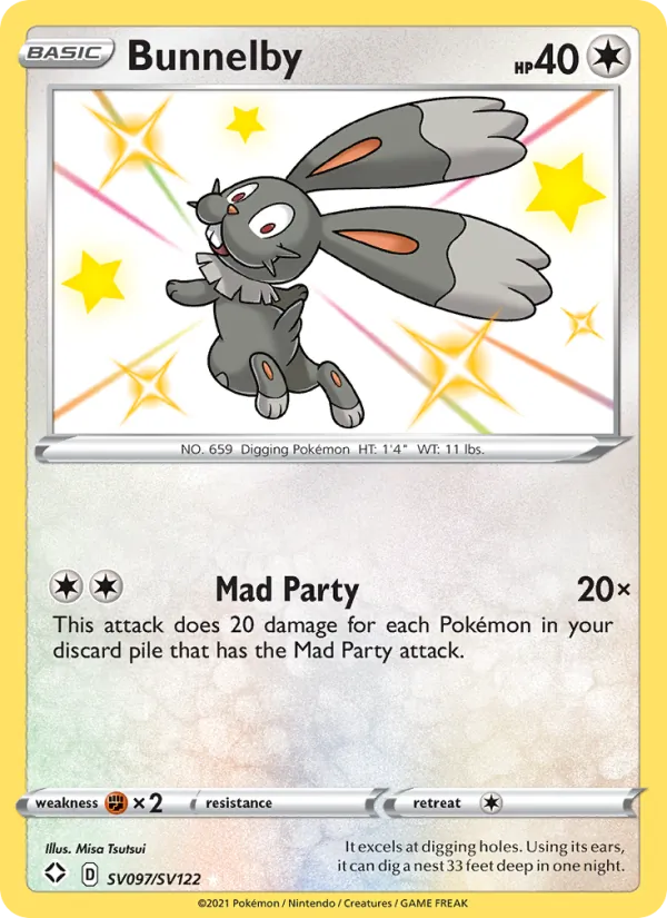 Bunnelby - Shining Fates Pokemon Card