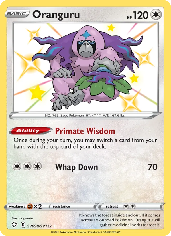 Oranguru - Shining Fates Pokemon Card