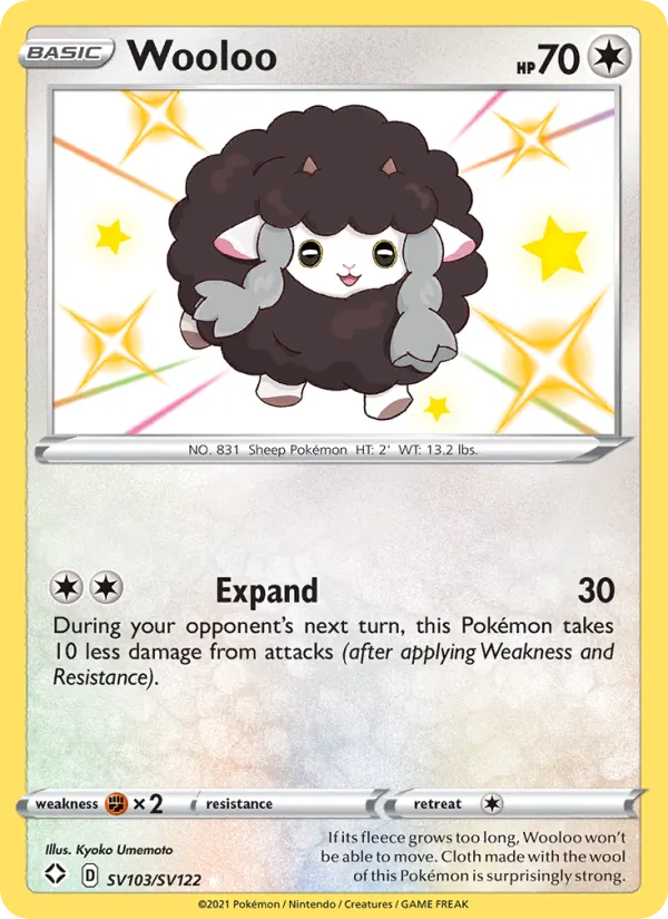Wooloo - Shining Fates Pokemon Card