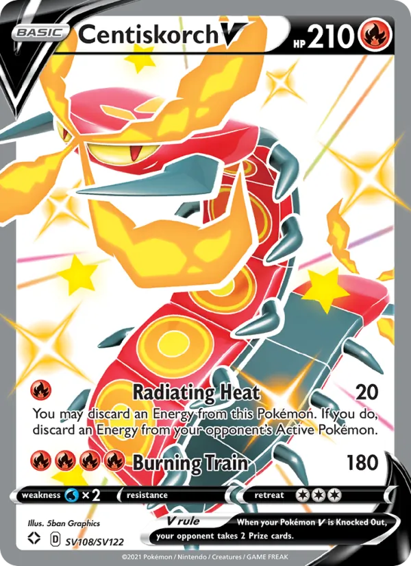 Centiskorch V - Shining Fates Pokemon Card