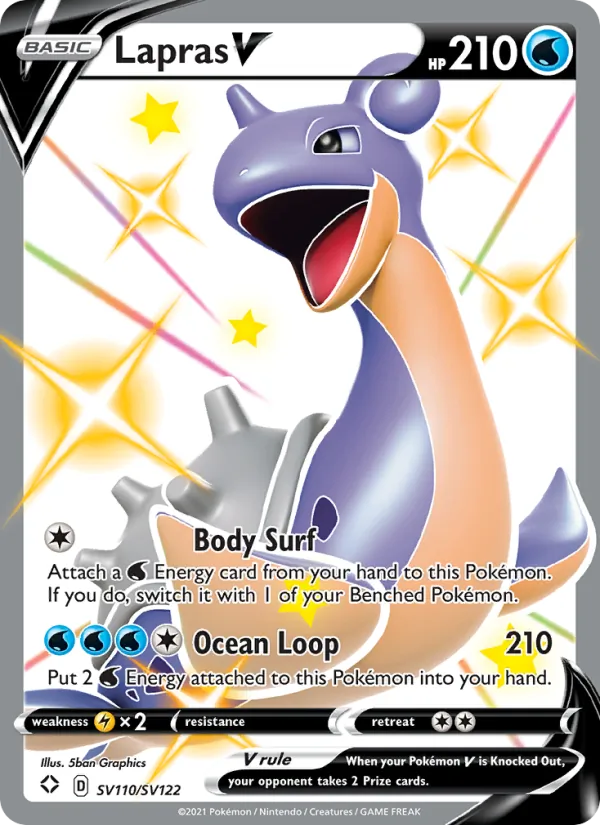 Lapras V - Shining Fates Pokemon Card