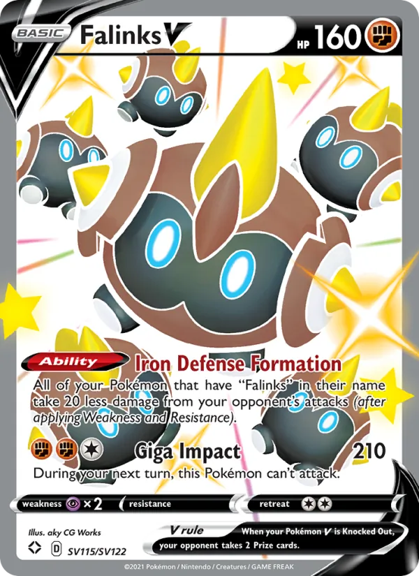 Falinks V - Shining Fates Pokemon Card