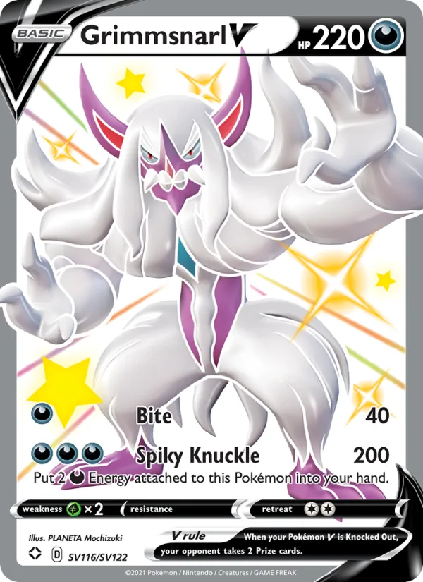 Grimmsnarl V - Shining Fates Pokemon Card