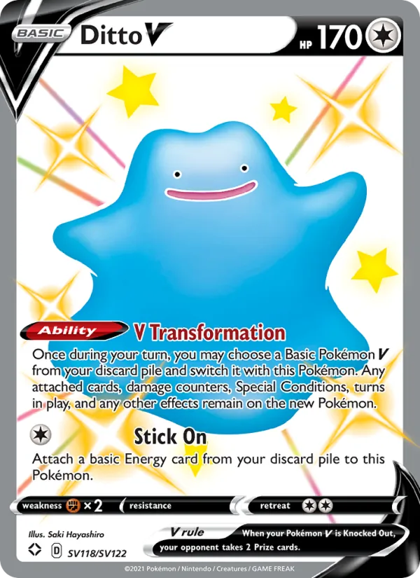 Ditto V - Shining Fates Pokemon Card