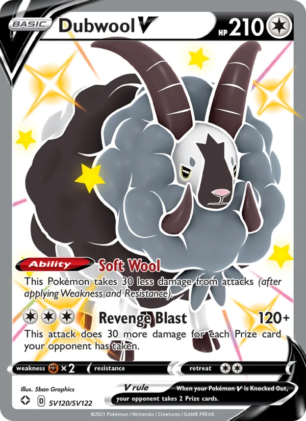Dubwool V - Shining Fates Pokemon Card