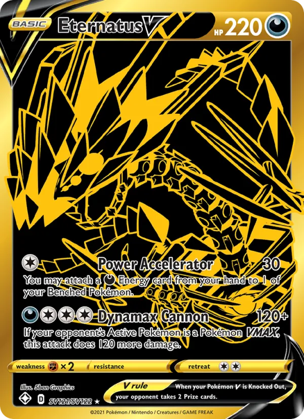 Eternatus V - Shining Fates Pokemon Card