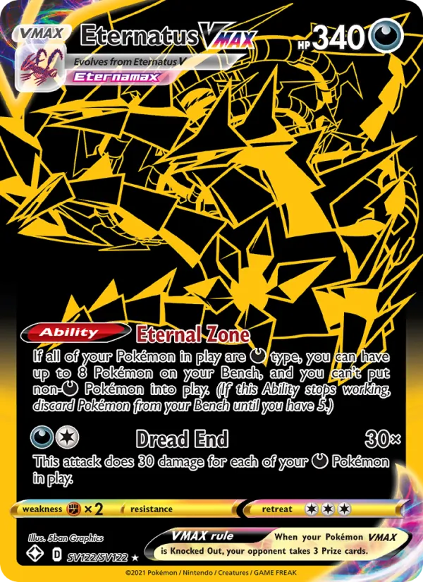 Eternatus VMAX - Shining Fates Pokemon Card