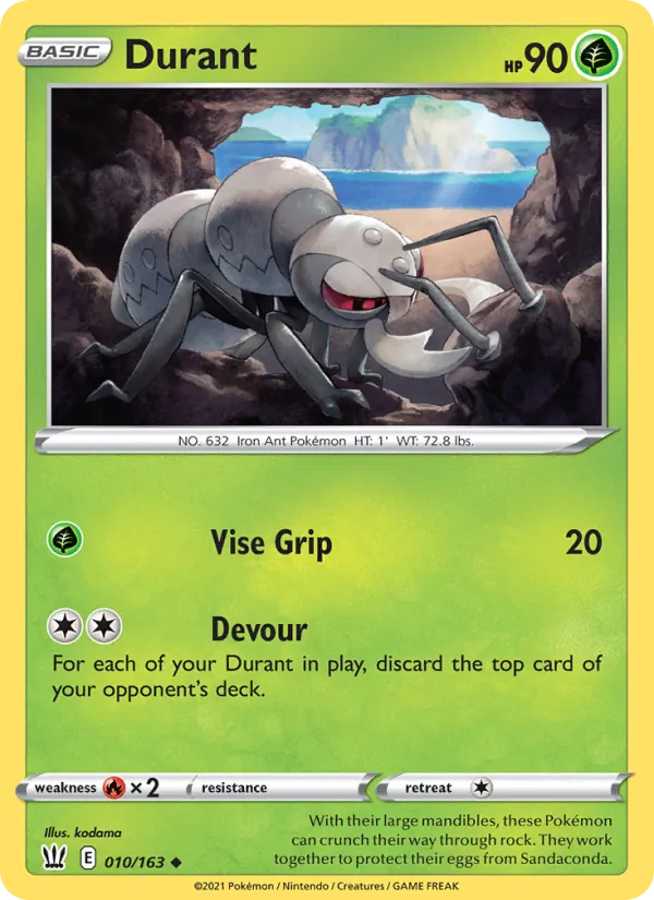 Durant - Battle Styles Pokemon Card