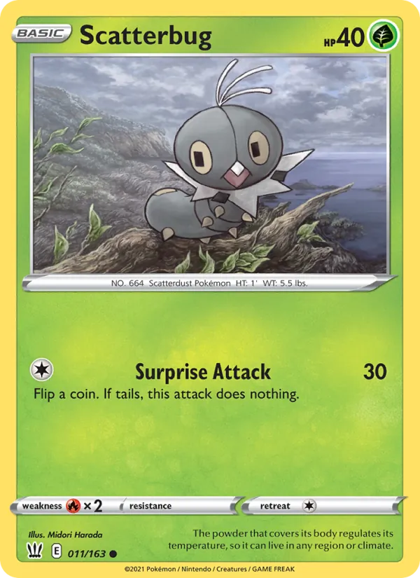 Scatterbug - Battle Styles Pokemon Card