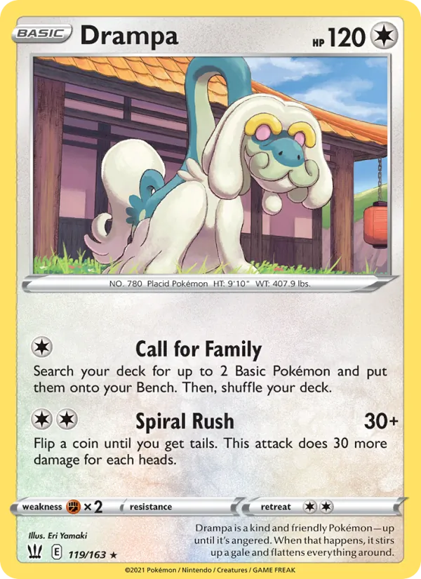 Drampa - Battle Styles Pokemon Card