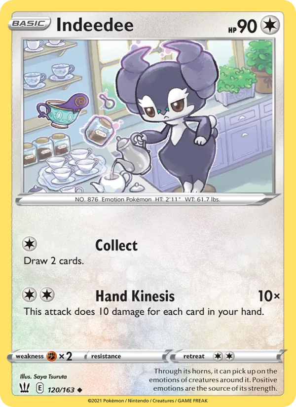 Indeedee - Battle Styles Pokemon Card