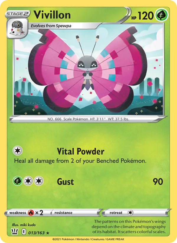 Vivillon - Battle Styles Pokemon Card