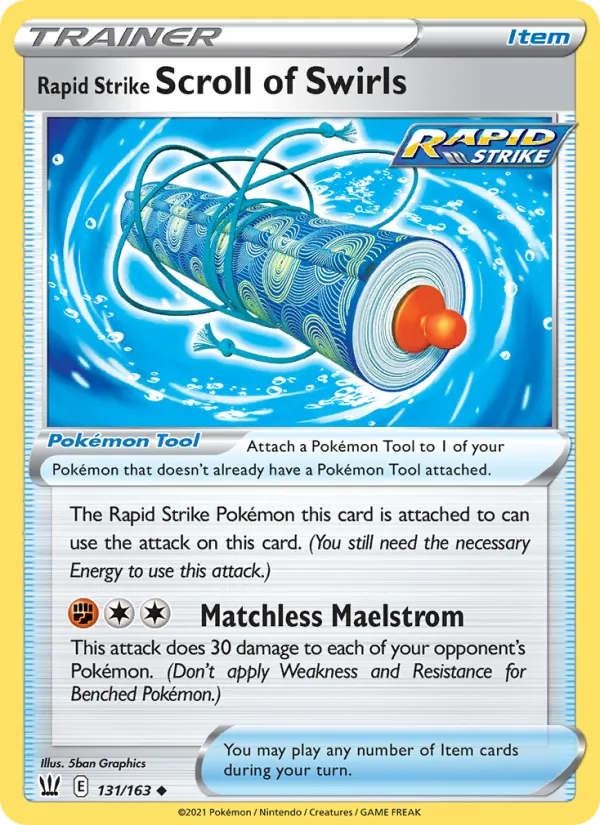 Rapid Strike Scroll of Swirls - Battle Styles Pokemon Card