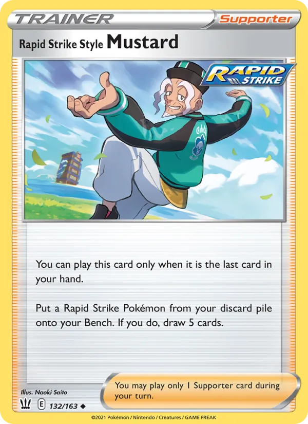 Rapid Strike Style Mustard - Battle Styles Pokemon Card