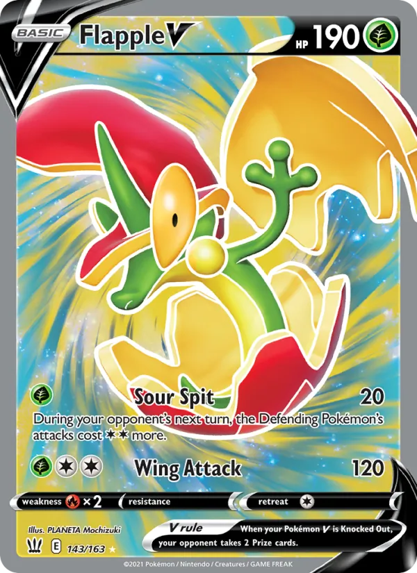 Flapple V - Battle Styles Pokemon Card