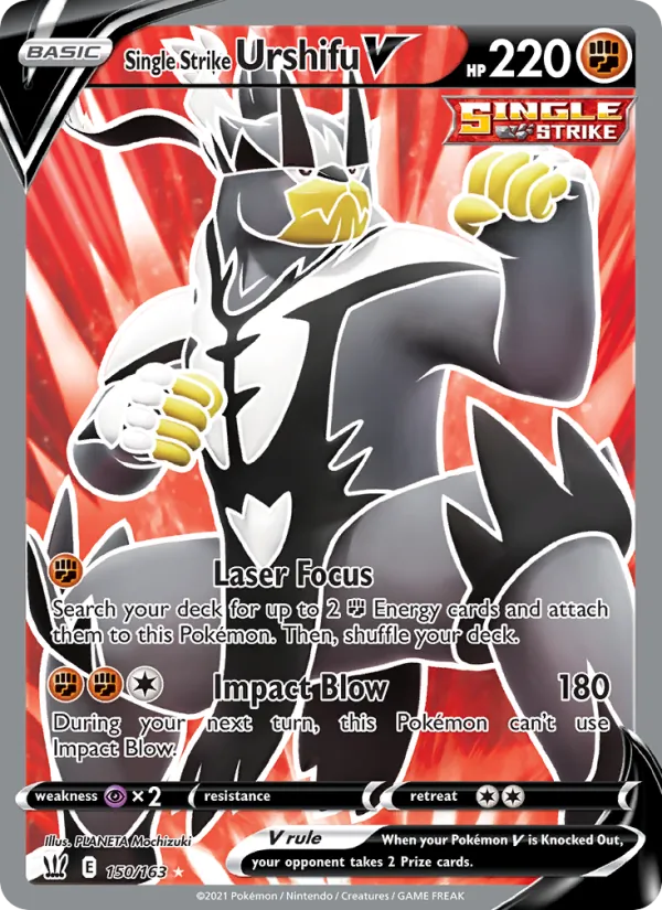 Single Strike Urshifu V - Battle Styles Pokemon Card