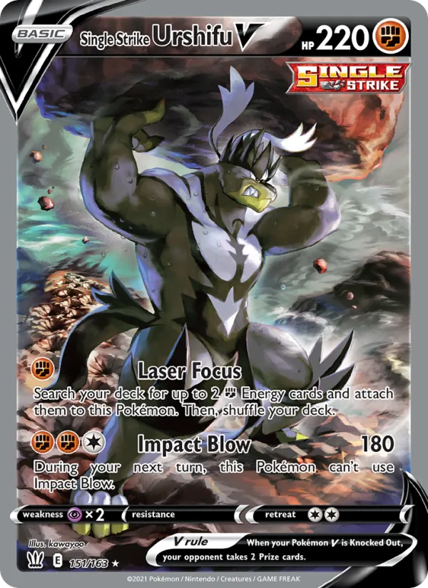 Single Strike Urshifu V - Battle Styles Pokemon Card