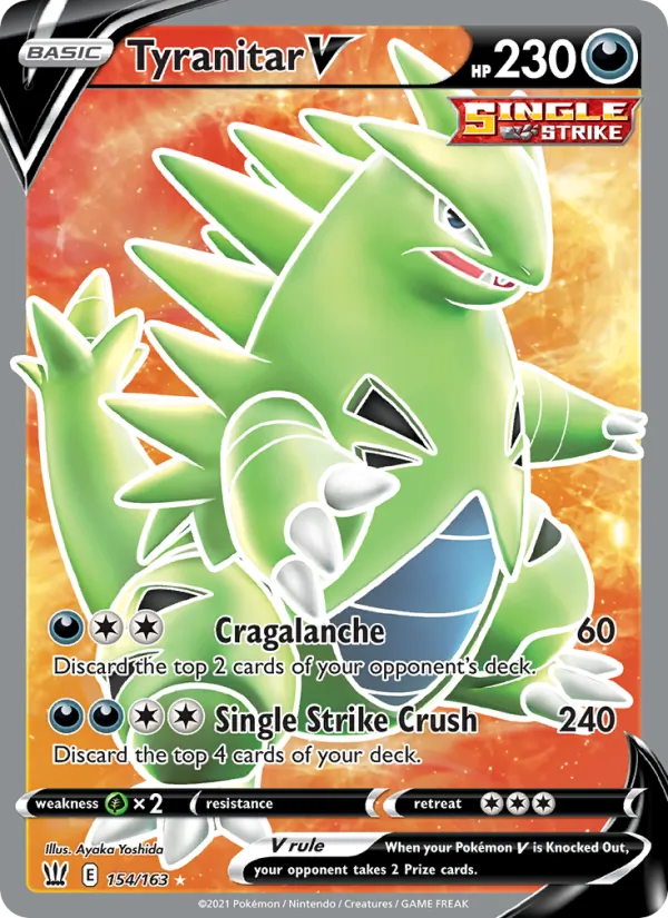 Tyranitar V - Battle Styles Pokemon Card