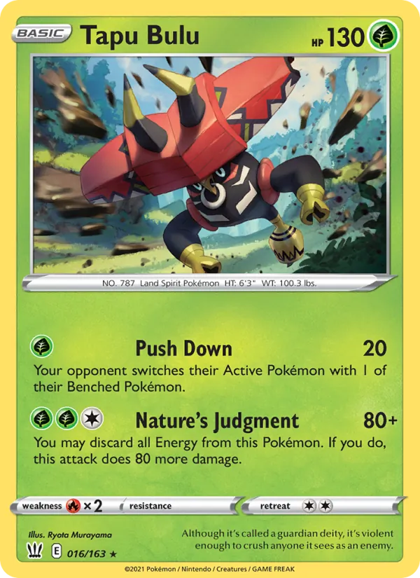 Tapu Bulu - Battle Styles Pokemon Card