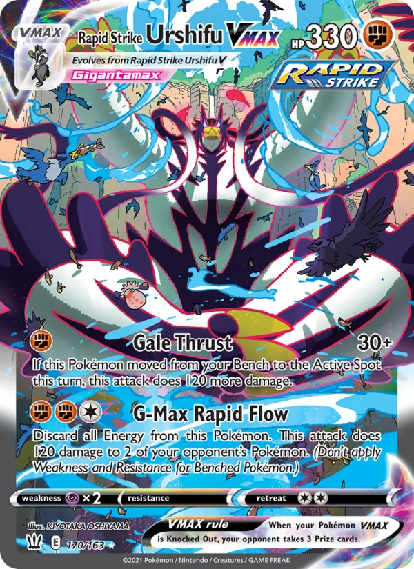 Rapid Strike Urshifu VMAX - Battle Styles Pokemon Card