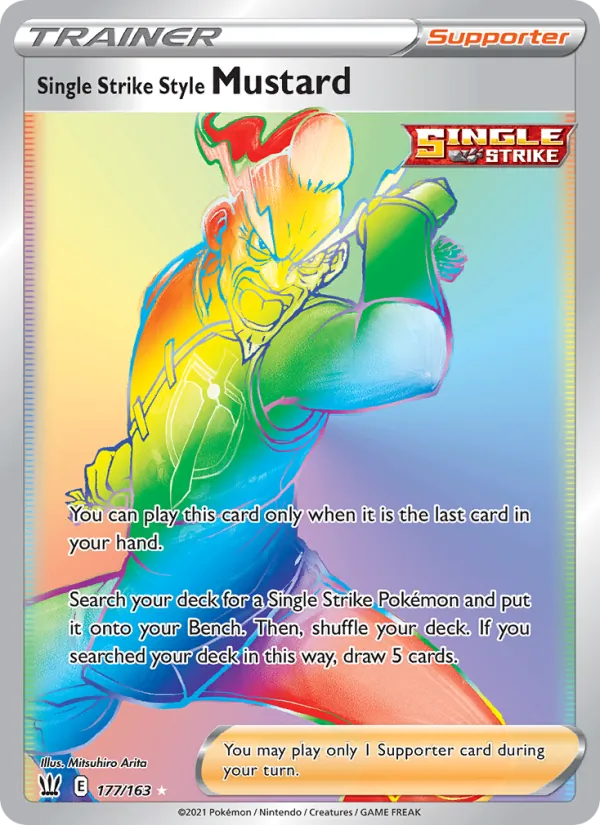 Single Strike Style Mustard - Battle Styles Pokemon Card