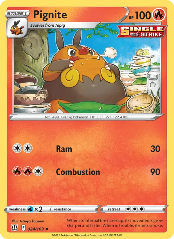 Pignite - Battle Styles Pokemon Card
