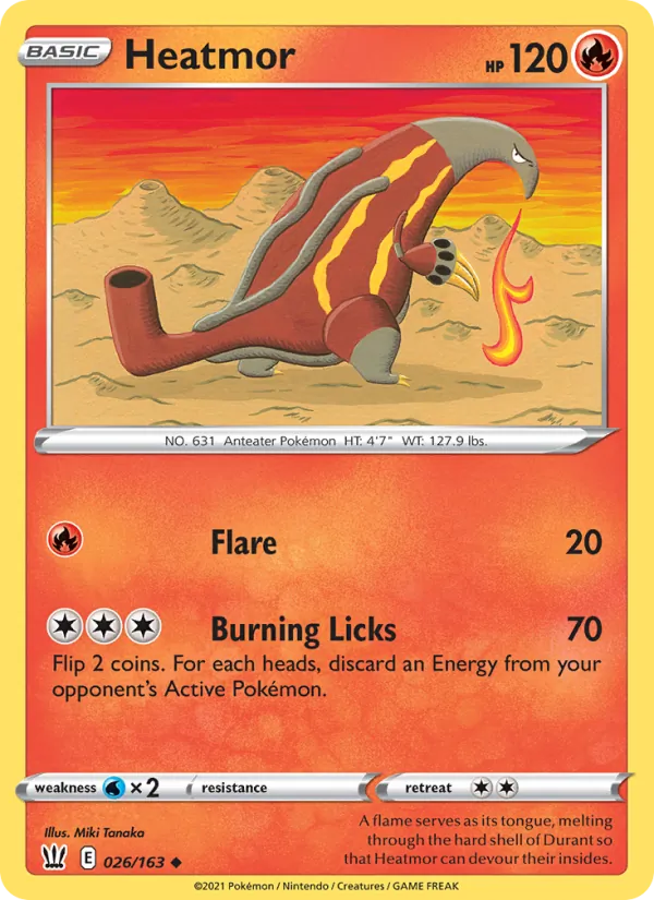 Heatmor - Battle Styles Pokemon Card