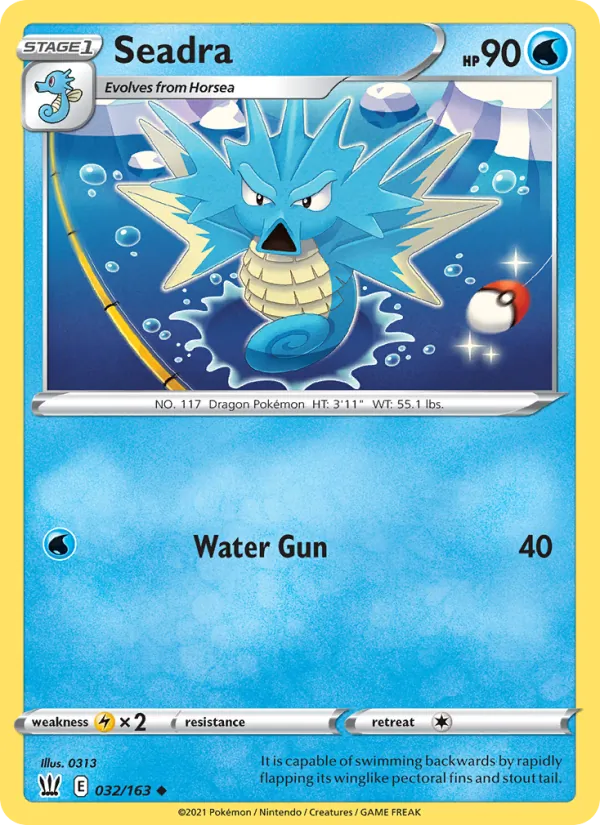 Seadra - Battle Styles Pokemon Card