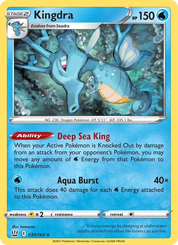 Kingdra - Battle Styles Pokemon Card