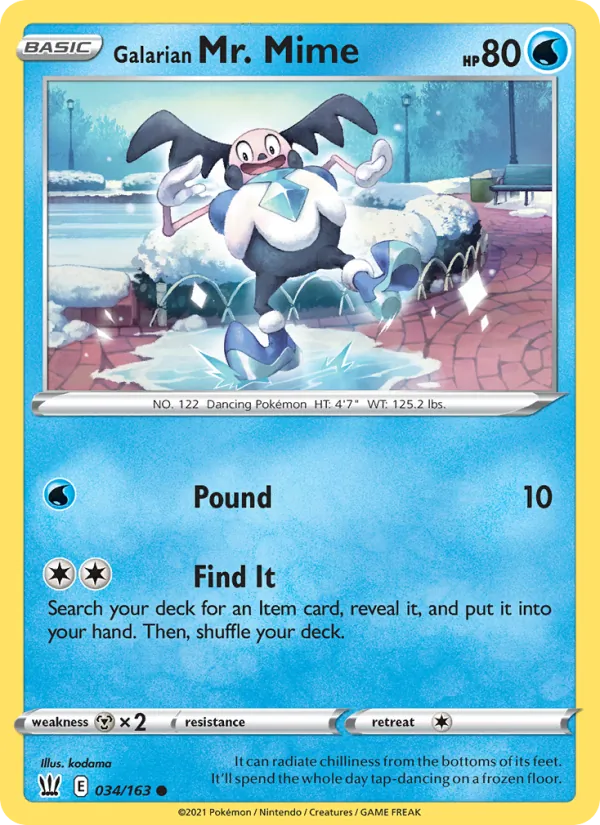 Galarian Mr. Mime - Battle Styles Pokemon Card