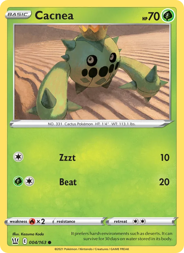 Cacnea - Battle Styles Pokemon Card