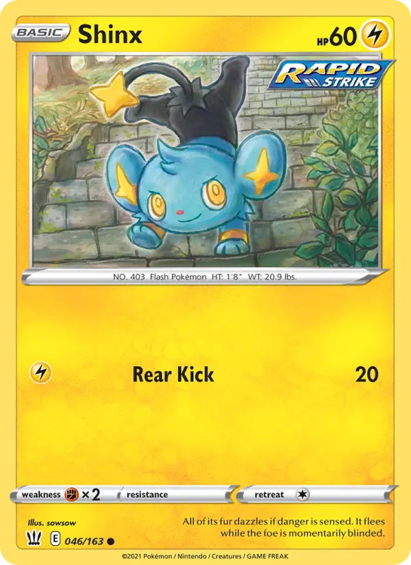 Shinx - Battle Styles Pokemon Card