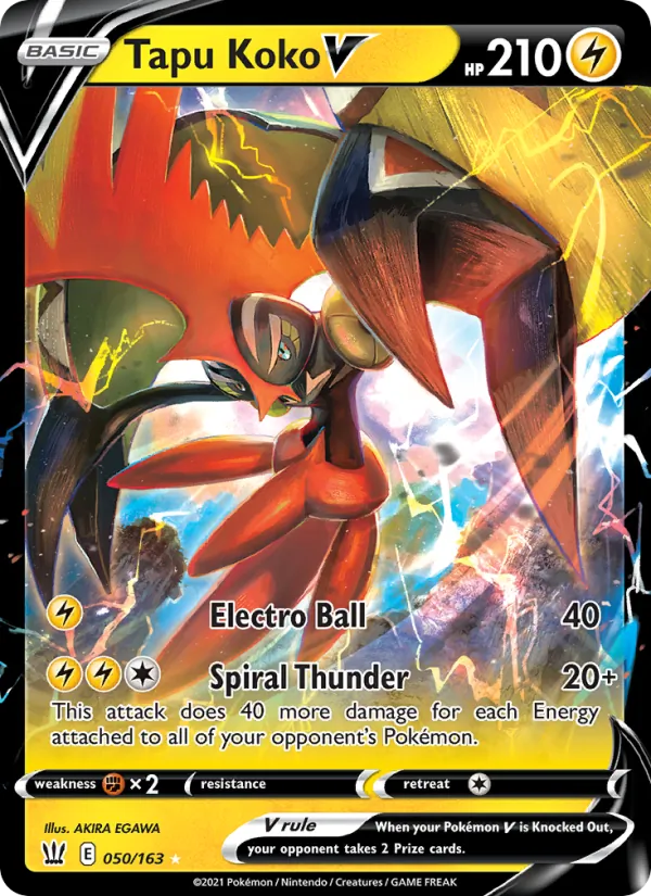 Tapu Koko V - Battle Styles Pokemon Card
