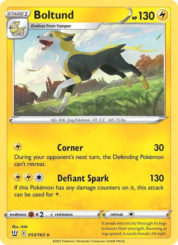 Boltund - Battle Styles Pokemon Card
