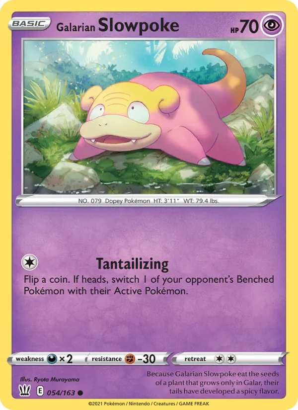 Galarian Slowpoke - Battle Styles Pokemon Card
