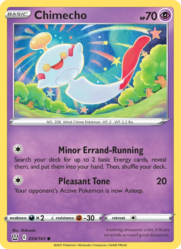 Chimecho - Battle Styles Pokemon Card