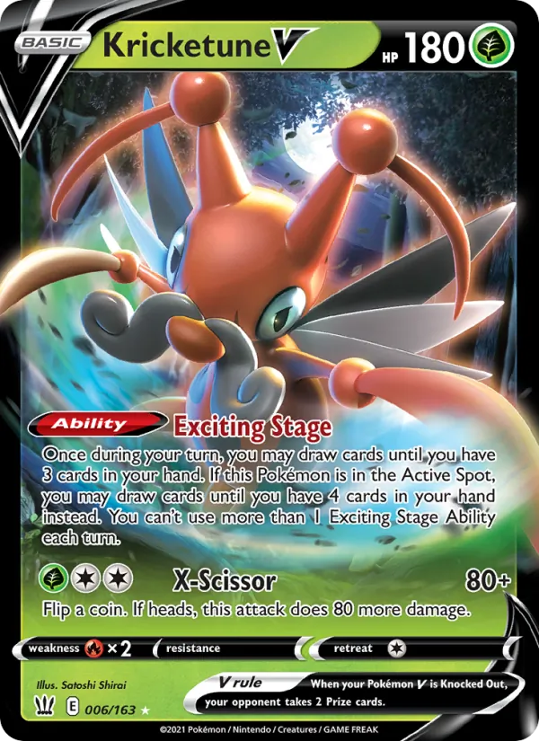 Kricketune V - Battle Styles Pokemon Card