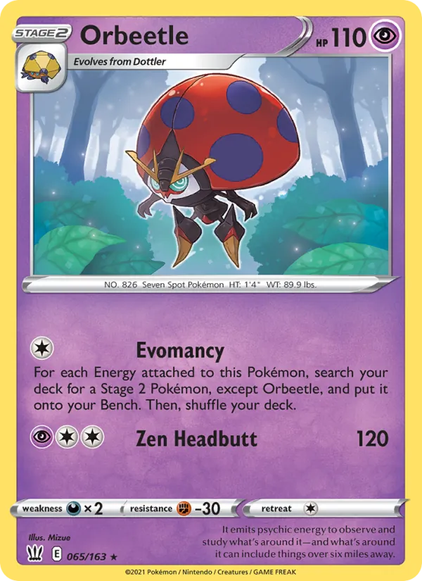 Orbeetle - Battle Styles Pokemon Card