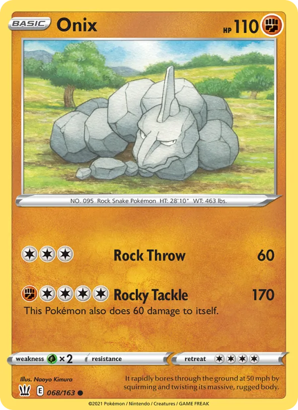 Onix - Battle Styles Pokemon Card
