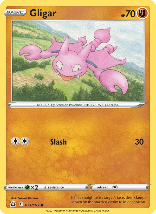 Gligar - Battle Styles Pokemon Card
