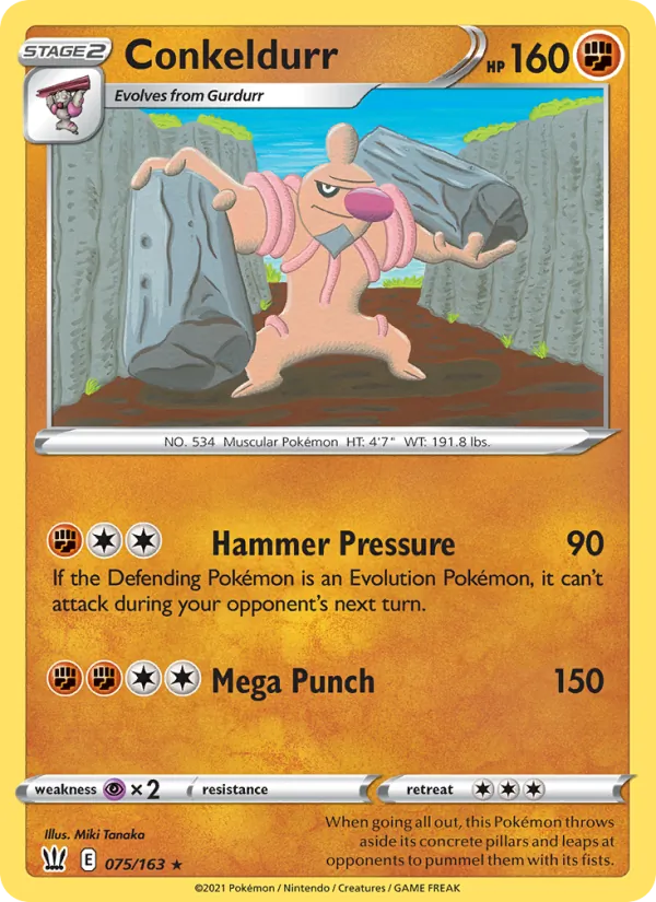 Conkeldurr - Battle Styles Pokemon Card