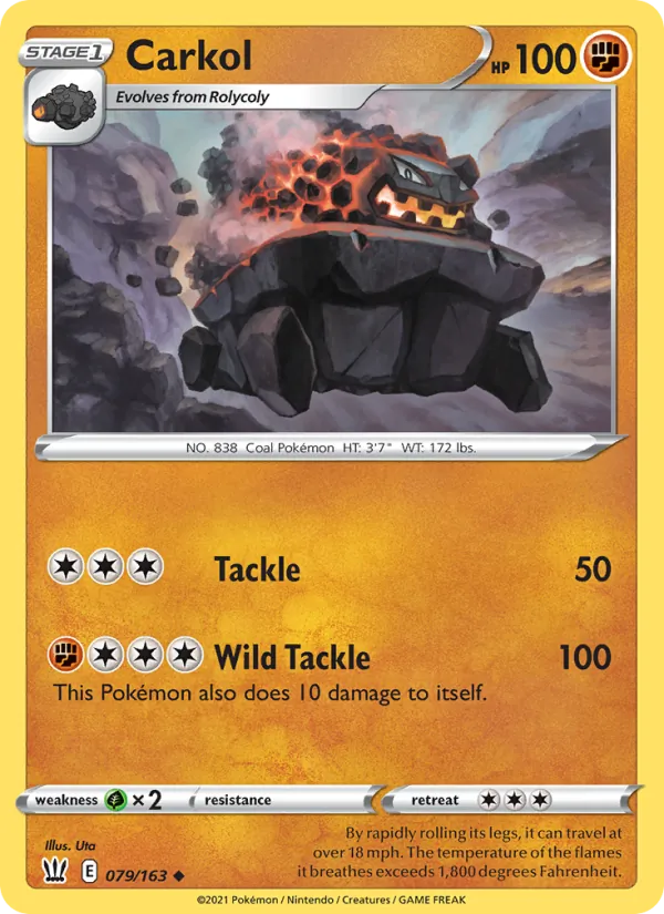 Carkol - Battle Styles Pokemon Card