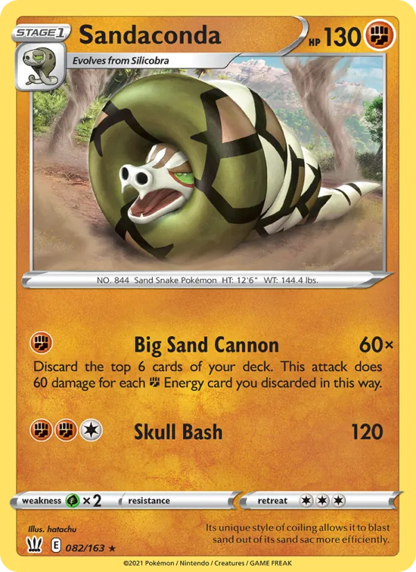 Sandaconda - Battle Styles Pokemon Card